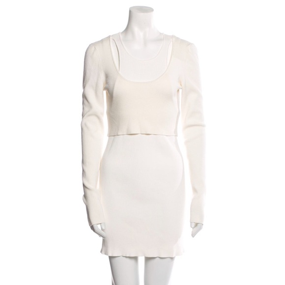 Mija Ribbed Mini Dress by GAUGE81 white size small long sleeve - Picture 13 of 16